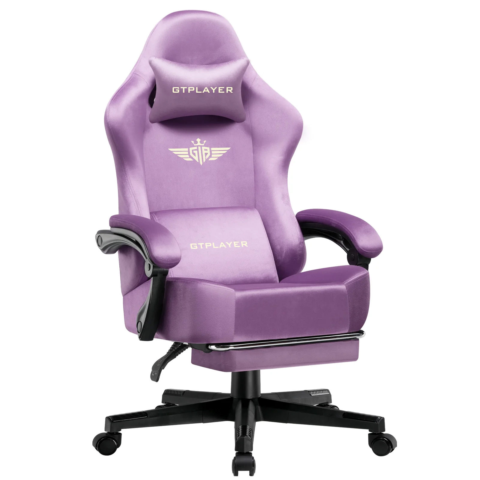 GTPLAYER Fabric Gaming Chair, Ergonomic Computer Chair with Footrest and Lumbar Support Height Adjustable Home Office Chair image 3