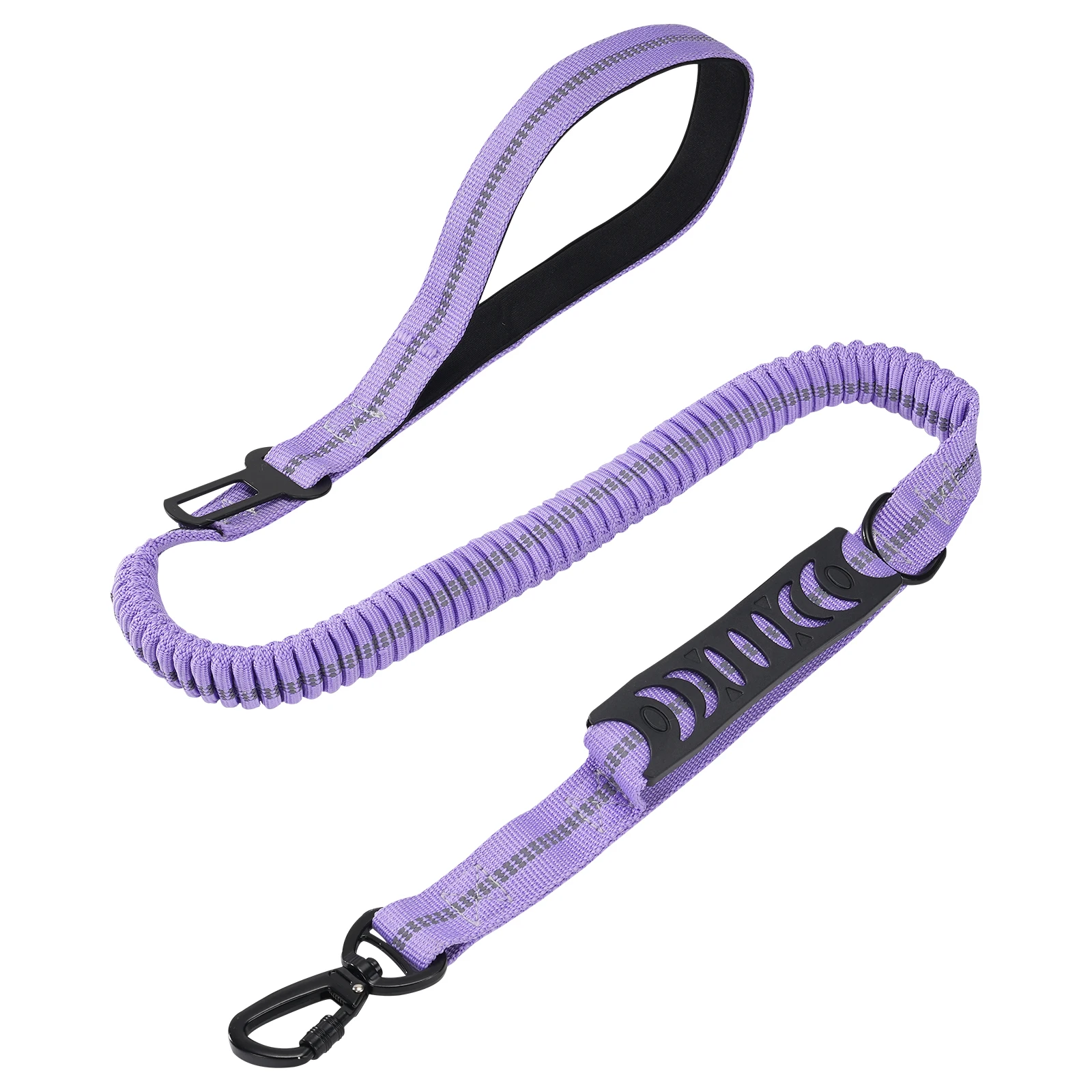 Taktische Hundeleine Robuste Reflektierende Starke Anti-Zug Bungee-Leine für Mittelgroße und Große Hunde mit Komfortablem Gepolstertem Doppelgriff – Detail 14