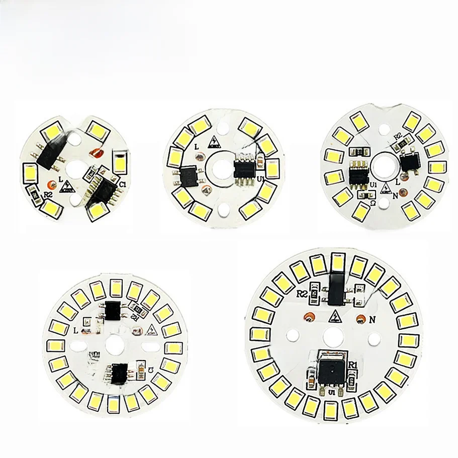 Chip LED do żarówki 3W 5W 7W 9W 12W SMD 2835 Okrągłe koraliki świetlne AC 220V-240V Żarówka Chip Oświetlenie Reflektor 90 Lumen/W — zdjęcie 2