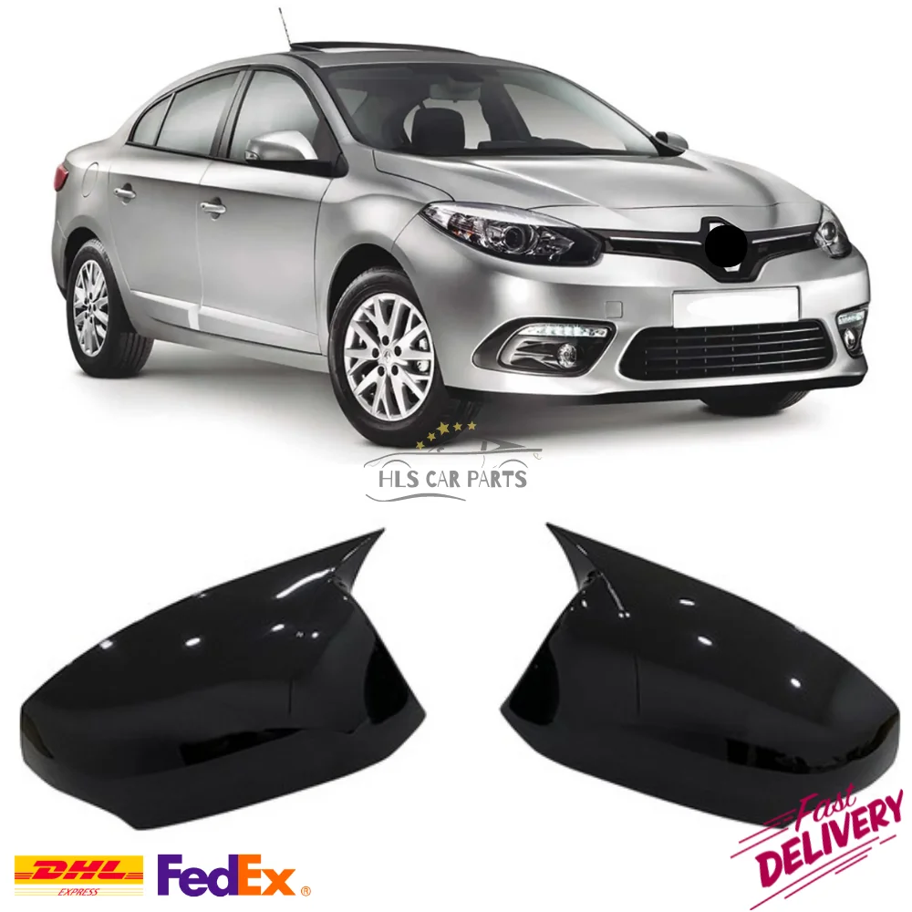 Mirror Cover for Renault Megane 3 Fluence Scenic 2009-2016 Car Accessories RS GT Piano Black Tuning Auto Sport Design