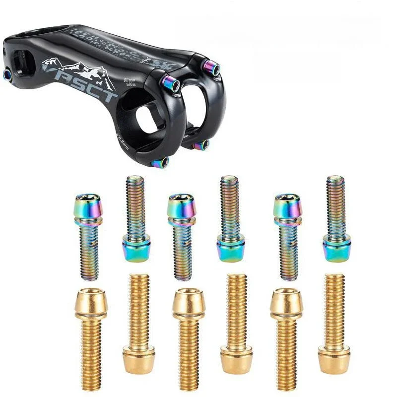 AliExpress enlee 6PCS Bicycle Handlebar Screws Bolts MTB Bicycle Ultralight Titanium Stem Riser Screws Titanium Screw