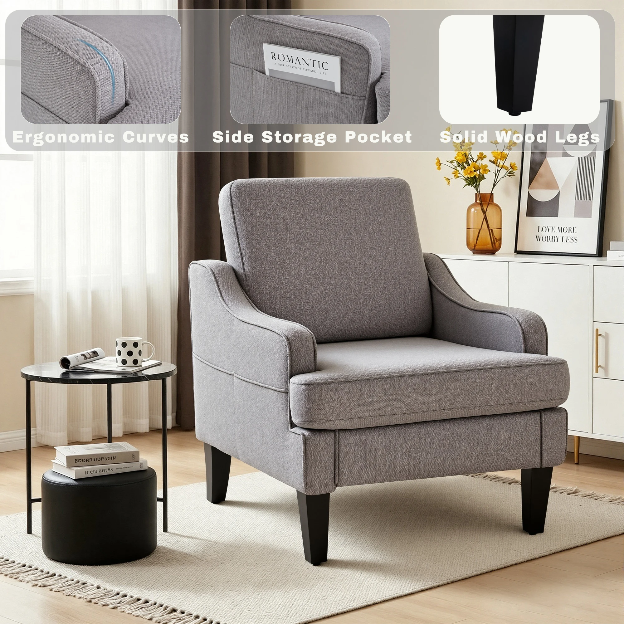 Chenille Accent Chair 2