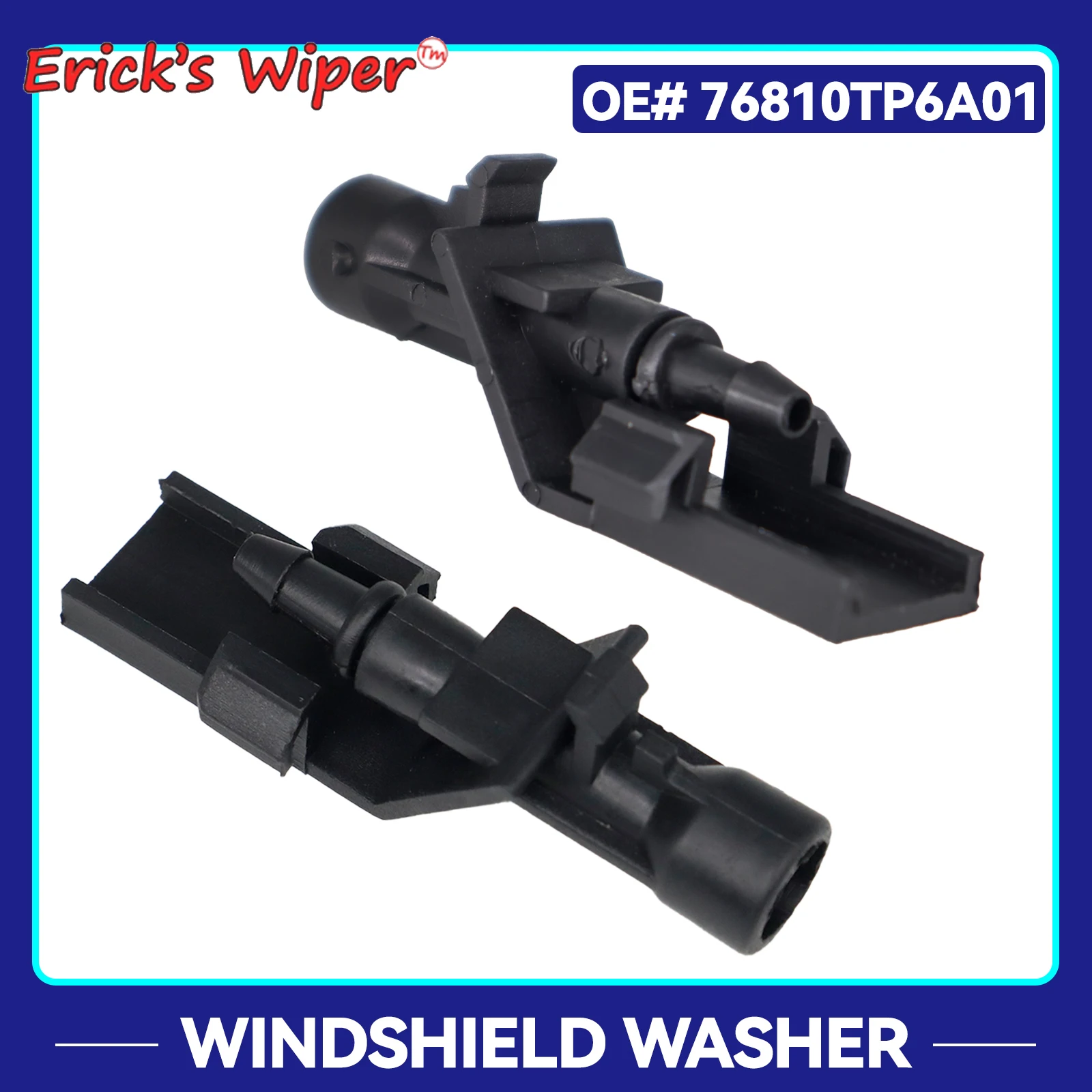 Erick\'s Wiper 2Pcs/Set Front Windshield Wiper Washer Jet Nozzle Sprayer Hood Liquid Spout For Honda HR-V CR-V Accord Crosstour