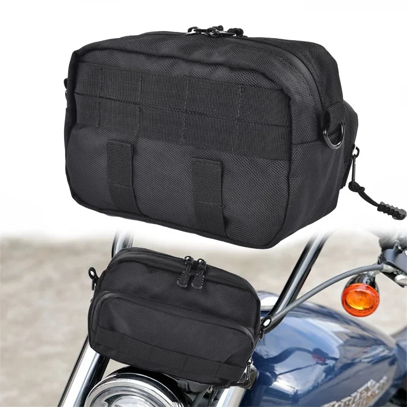AliExpress NONE Motorcycle Handlebar Bag Barrel Bags Multifunction Storage Shoulder Bag For Cruiser Softail Sportsters For BMW Dirt Bike E-bike