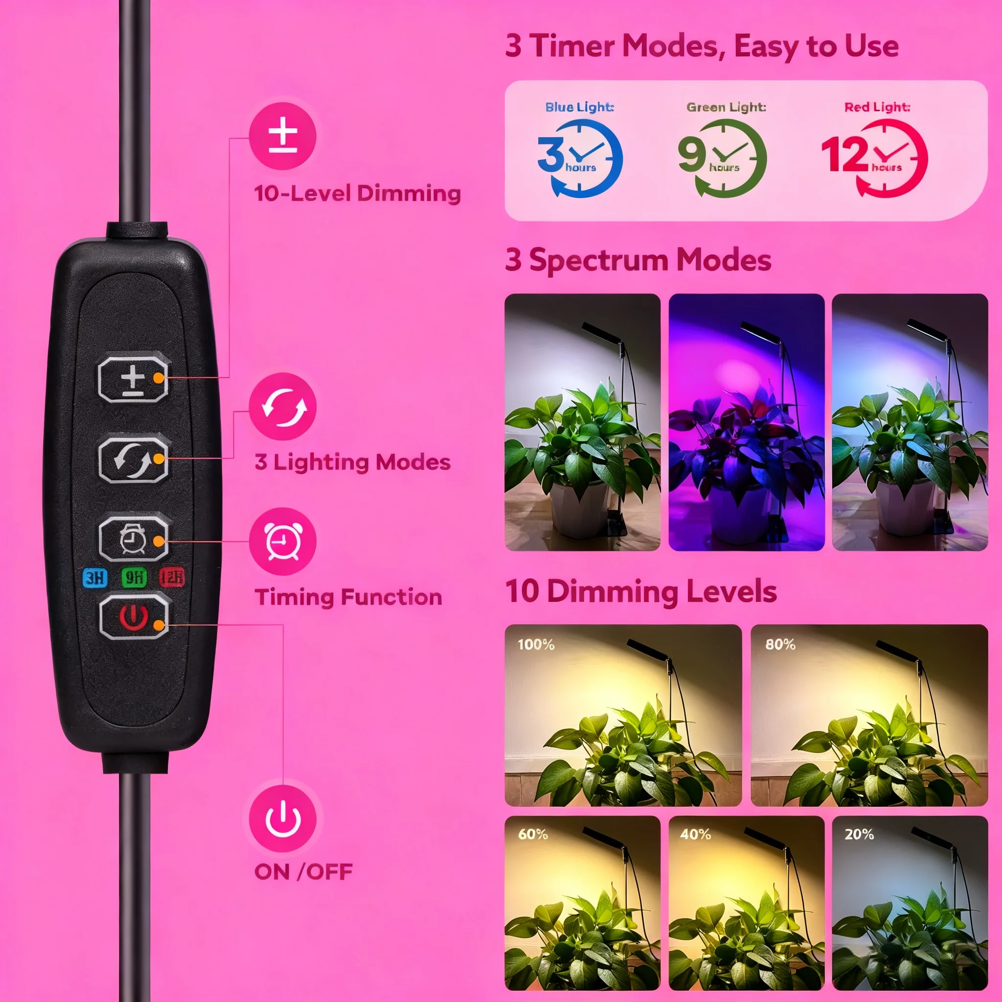 LED الطيف الكامل Phytolamp للنباتات تنمو ضوء داخلي بذور زهرة الزراعة المائية زراعة فيتو مصباح ارتفاع قابل للتعديل