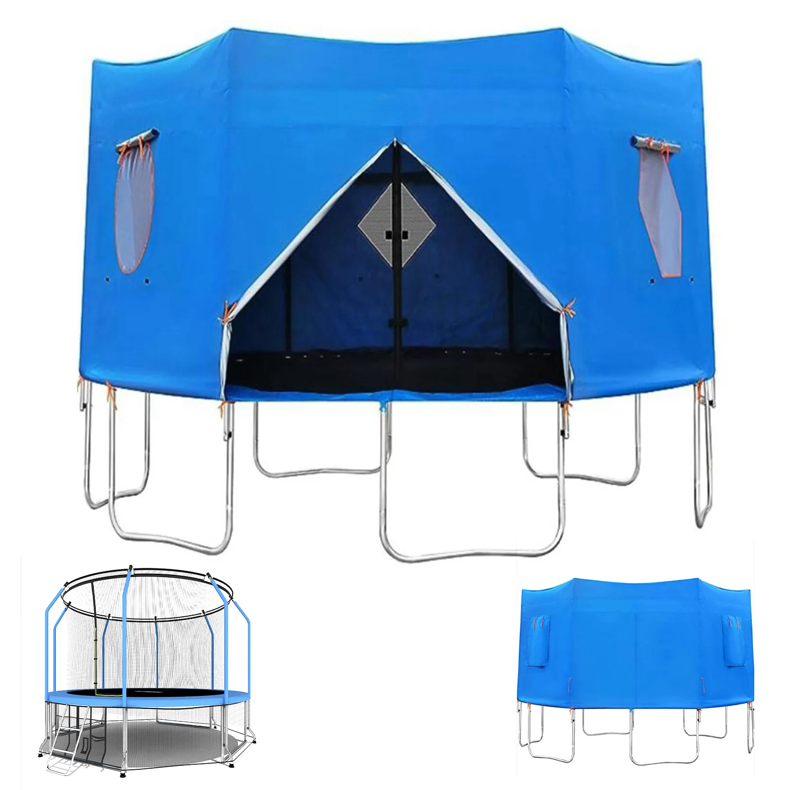 6/8/10/12FT Jumping Trampolines Tent Trampoline Sunshade Sun Protection Round Trampoline Shade Top Cover Trampoline Accessories