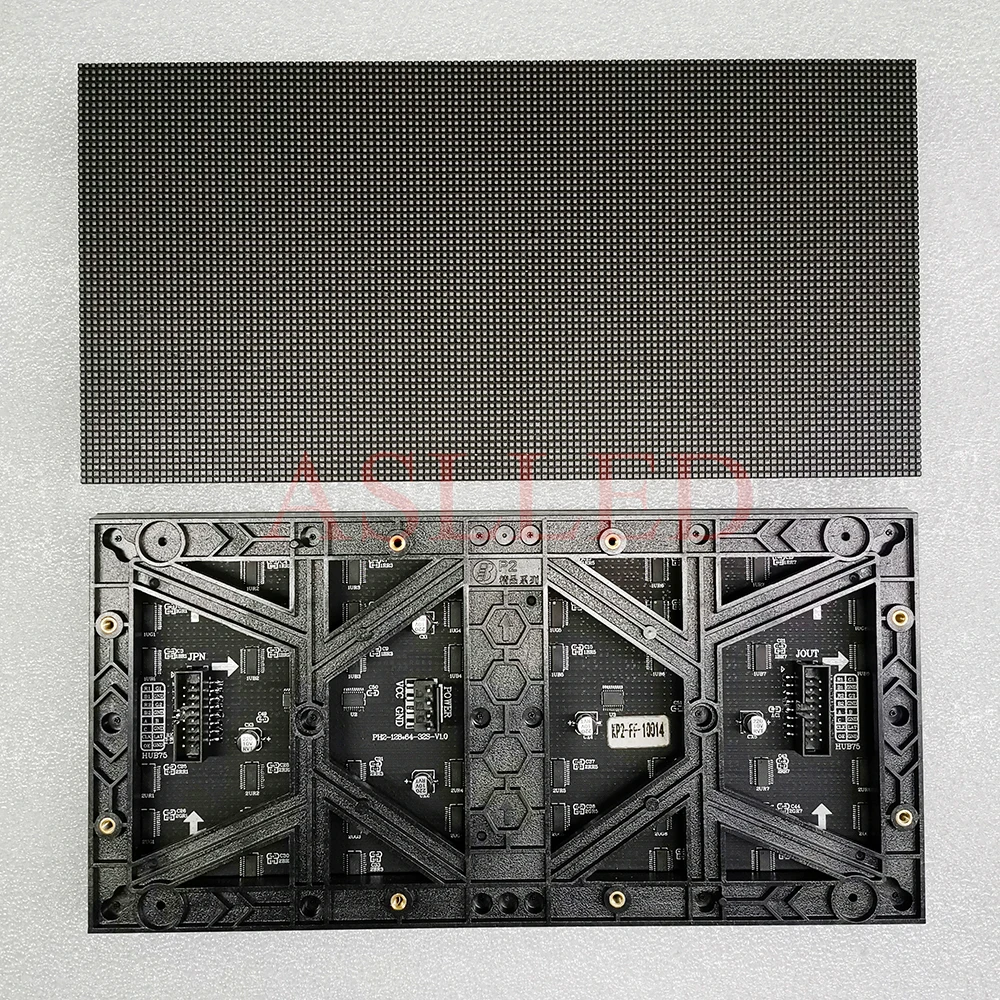 P2 indoor LED display screen module 256x128mm size RGB full color SMD1515 128x64 pixels HD LED rental screen manufacturer