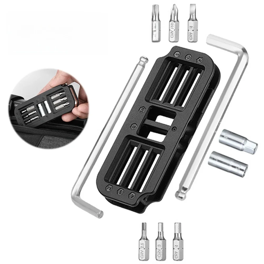 AliExpress NONE 10-in-1 Bicycle Multi-Tool Multifunctional Bikes Small Size Tool Hexagon Wrench Bit Socket Set Tool Bike Mechanic Tool Kit