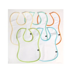 Baby Me Bib 5 Pcs 80% Cotton, 20% Polyester Comfortable Liquid Proof Mom Girl Boy Fun Food Orange Blue Green Cream Color Gift Aesthetic Fashion Four Seasons Stain-Resistant Fast Free Delivery High Quality