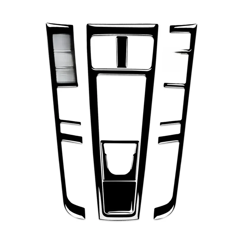 3 części akcesoria do Porsche Macan 2014-2021 akcesoria samochodowe wewnętrzne zestaw paneli zmiany biegów dekoracyjna naklejka ABS — zdjęcie 2