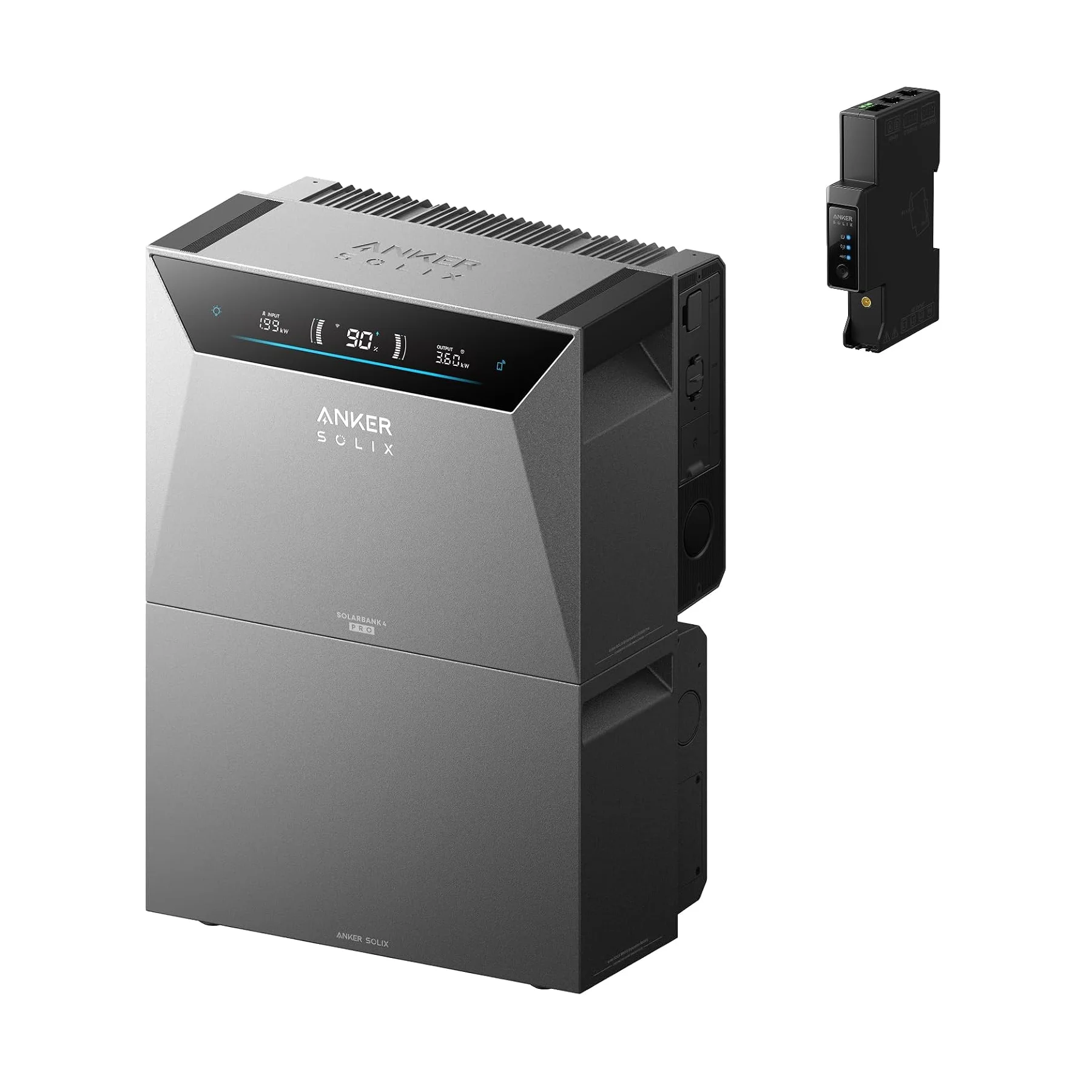 Anker SOLIX Solarbank 4 Pro, Balkonkraftwerk-Speicher, mit BP5000 Erweiterungsakku,Anker Smart Meter, 4 MPPTs, 5000W Solareingang, Anker Intelligence, Plug&Play