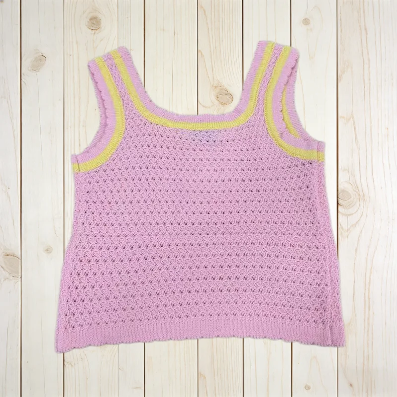 

Women Clothing Summer Knitted Vest Fabric Comfortable Breathable Versatile Casual Style Simple Design