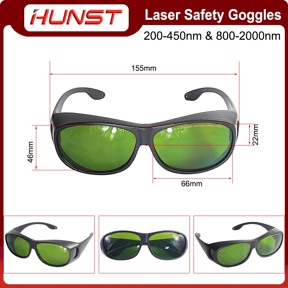 HUNST 200-450nm & 800-2000nm OD6 Laser Schweißen Schneiden Schutzbrille 1064nm Infrarot UV Laser Schutzbrille