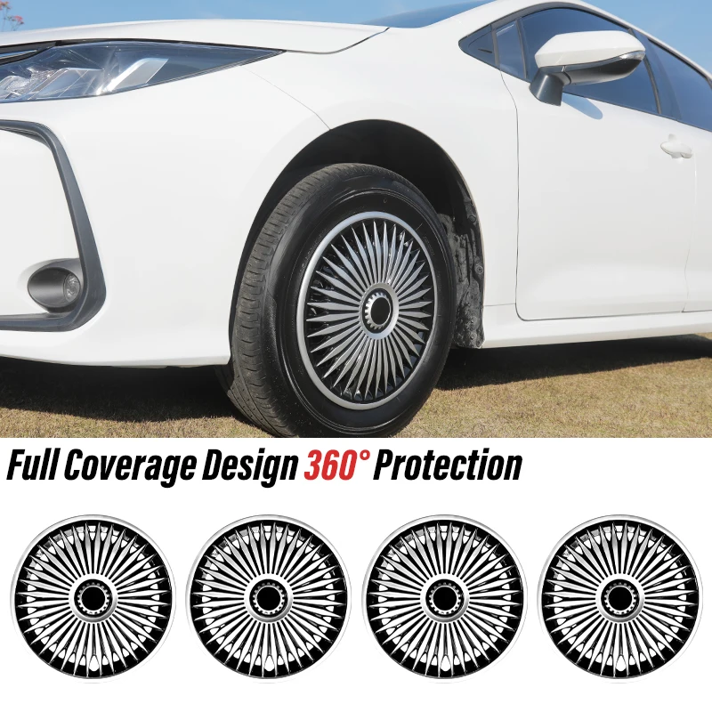 14inch Blade Style Hub Cap Cover for Iron Rim Wheel Cover Set of 4 Steel Wheel Cover Replacement Hubcap for R14 Tire