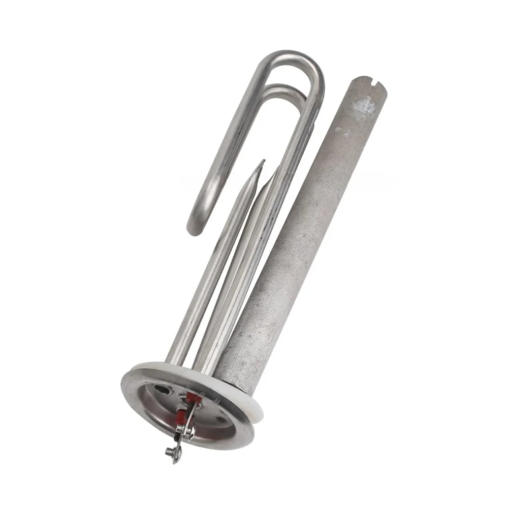 1500W 220V 63mm nasadka elektryczny element grzejny ze stali nierdzewnej z nakrętkami M5/M6 elektryczny podgrzewacz wody części — zdjęcie 2