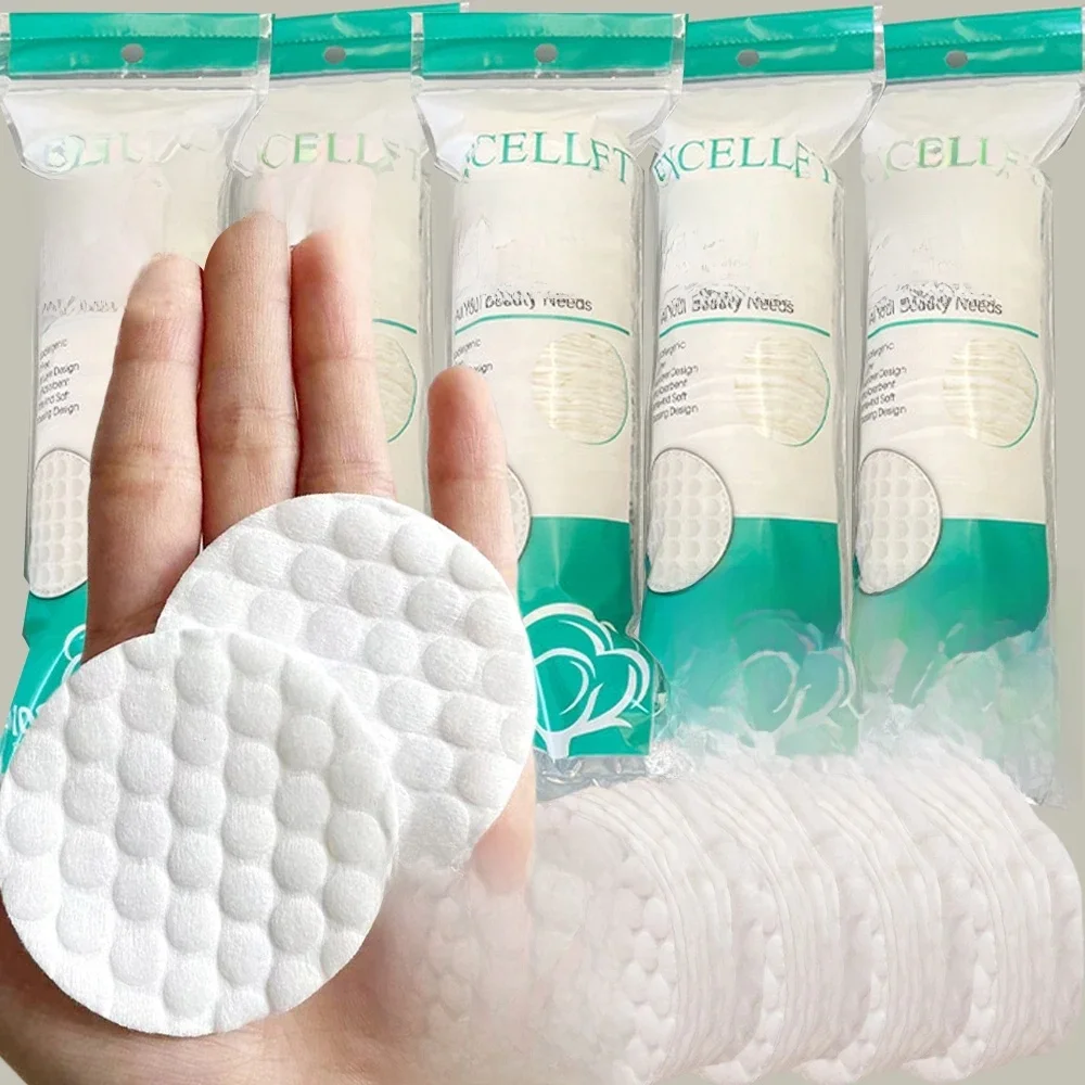 200 pièces tampons de coton jetables propre coton visage dissolvant de vernis à ongles rond doux visage nettoyant dissolvant tampons de coton outils de maquillage