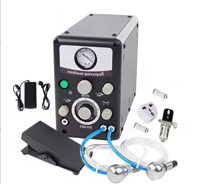 

New Jewelry Tool Equipment Dual-Head Pneumatic Jewelry Engraver Machine Pneumatic Hand Engraving Machines