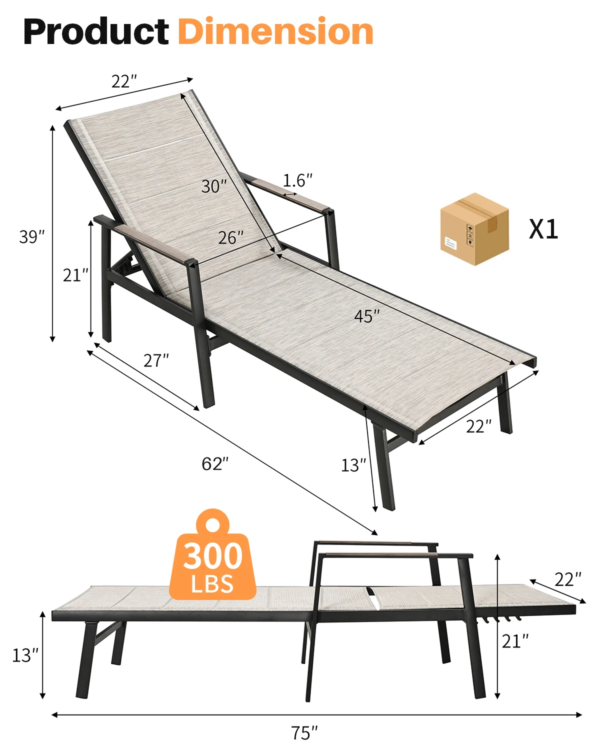 시힐 알루미늄 야외용 긴 의자, 6단계 조절 가능한 텍 - Deck Chair Lounger 리뷰 및 가격