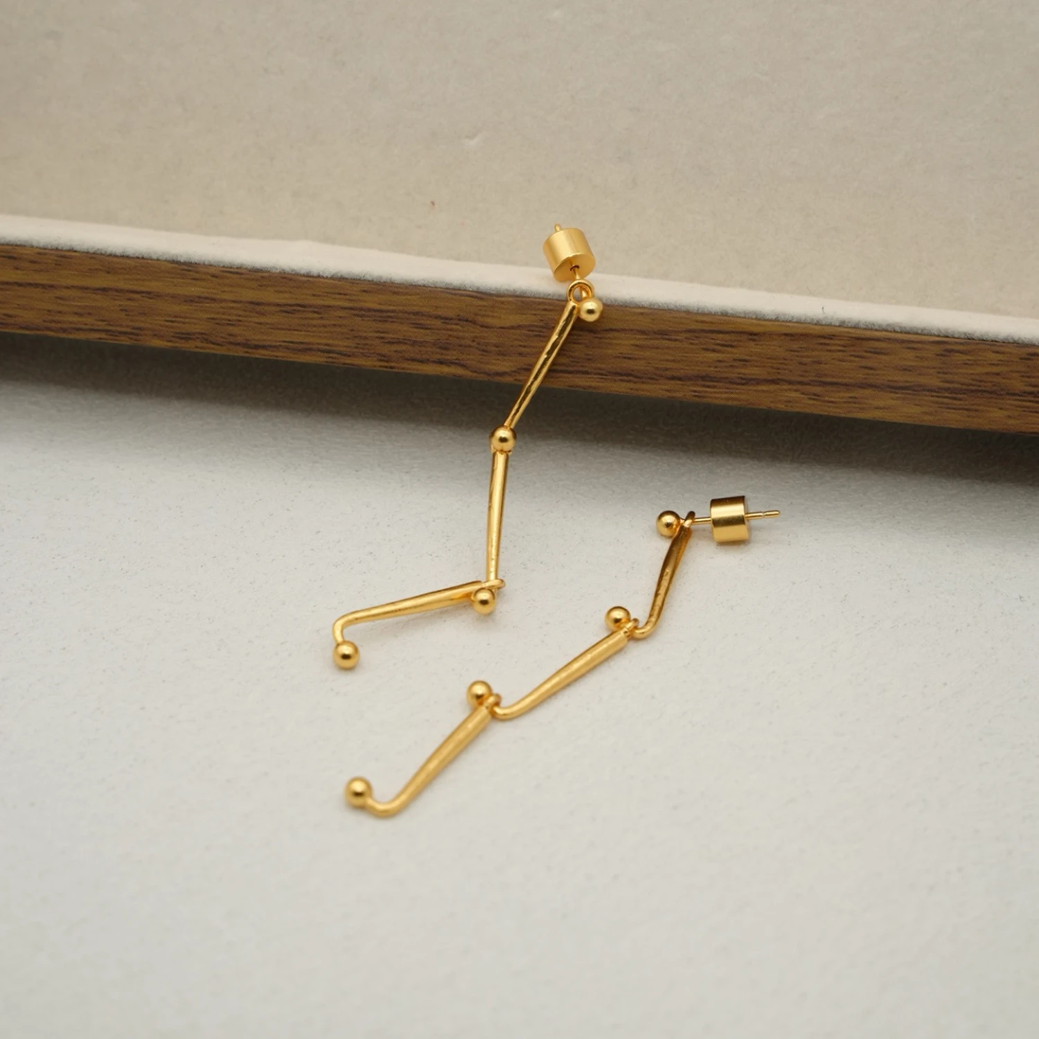 

YAJUNIEL 24K Real Gold Plated Constellation Drop Earrings for Women Hypoallergenic Minimalist Dangle Earrings Jewelry Gifts