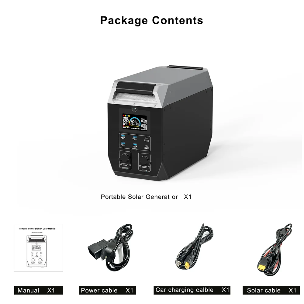 2000W, 2048Wh, 640000mAh, Lifepo4 Battery, For Outdoor Camping Power Station, Pure sine Wave