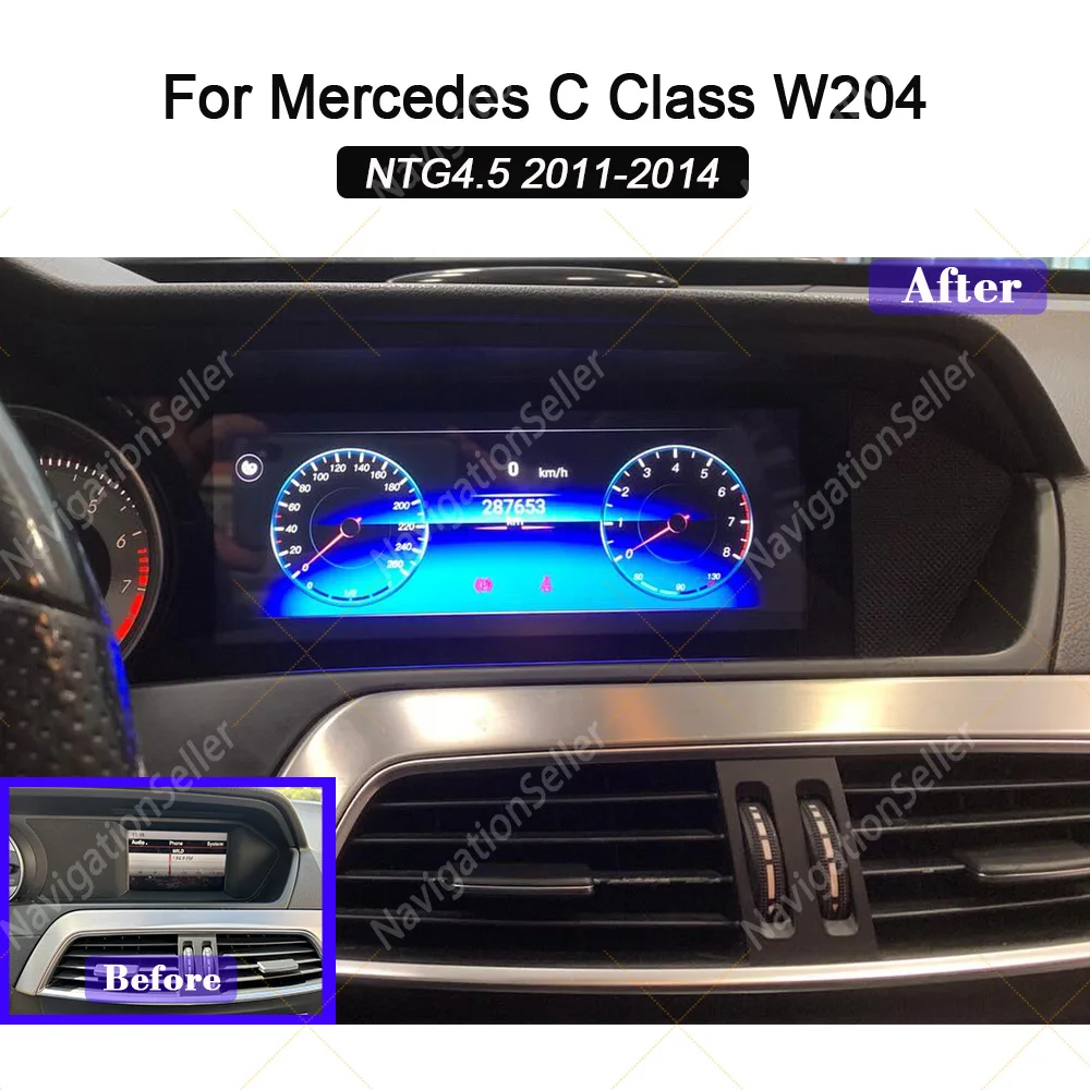 

128GB Wireless Carplay Screen For Mercedes C200 C63 C250 W204 2011 2012 2013 2014 Android Head Unit Gps Navigation Multimedia BT