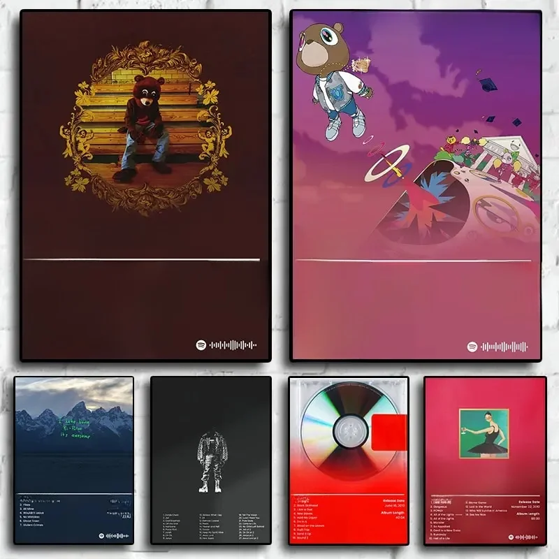 Raper Hip Hop Pop Piosenkarz Kanye West Plakat Estetyczny Jezus Album Muzyczny Płótno Nadruk Plakat Home Decor Wall Art Mural Room Decor — zdjęcie 2