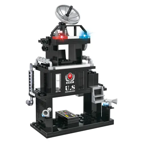 COGO City Police SWAT Truck Byggklossar - Polis Klossar, Lastbil Skepp Bil - Leksaker för Barn - Byggleksaker för Barn 10 best sales cogo byggstenar - №2