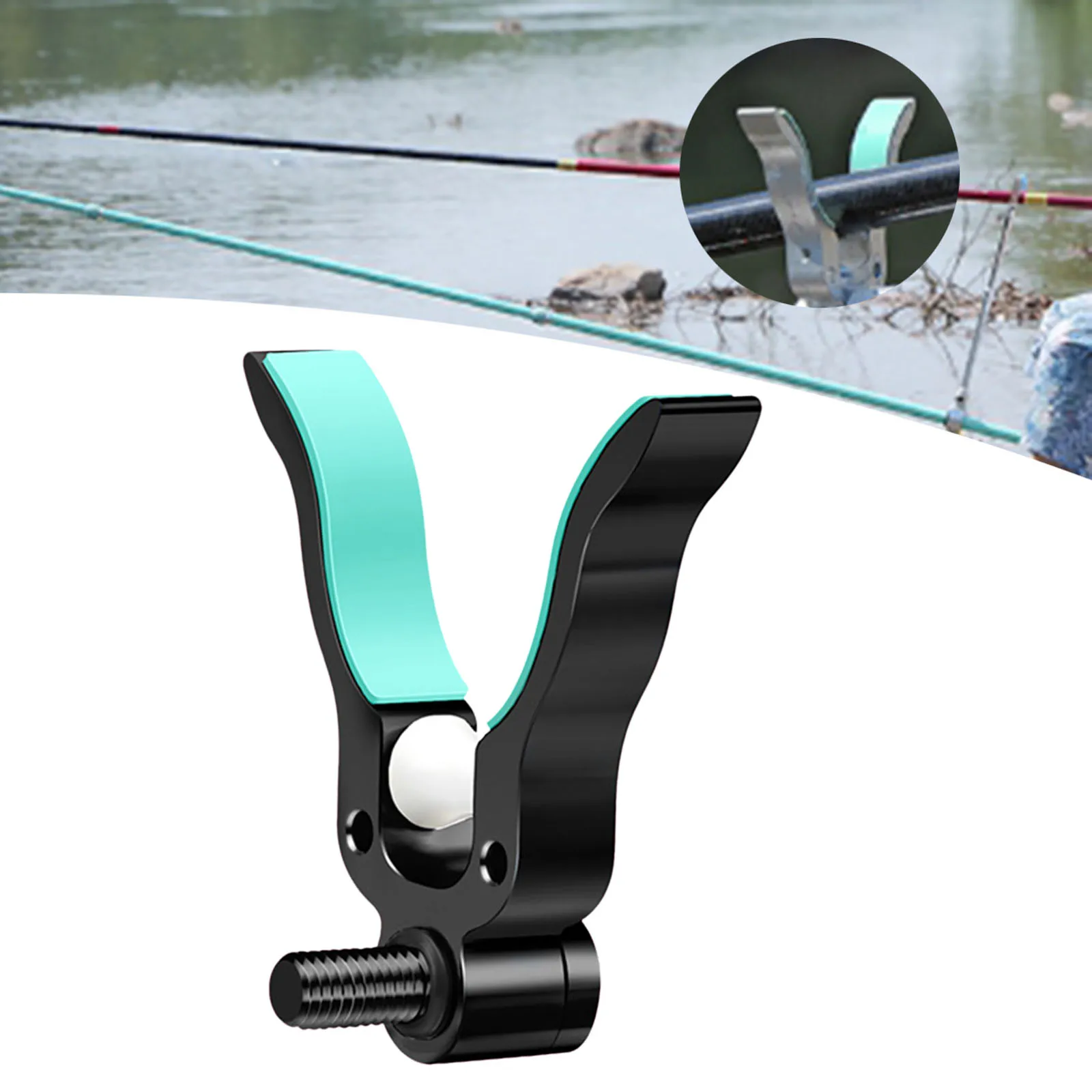 حامل قضيب الصيد متعدد الاستخدامات نظام بكرة الإفراج السريع قوس قضيب الصيد نونسليب القطب رف لبحيرة البحر المياه العذبة نهر #3