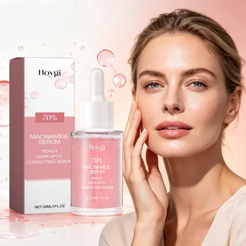 70% Niacinamide Facial Serum Hyaluronic Acid Peach Extract Hydrates Skin Minimizes Pores Refines Texture Balances Oil Restorative Face Care Serum
