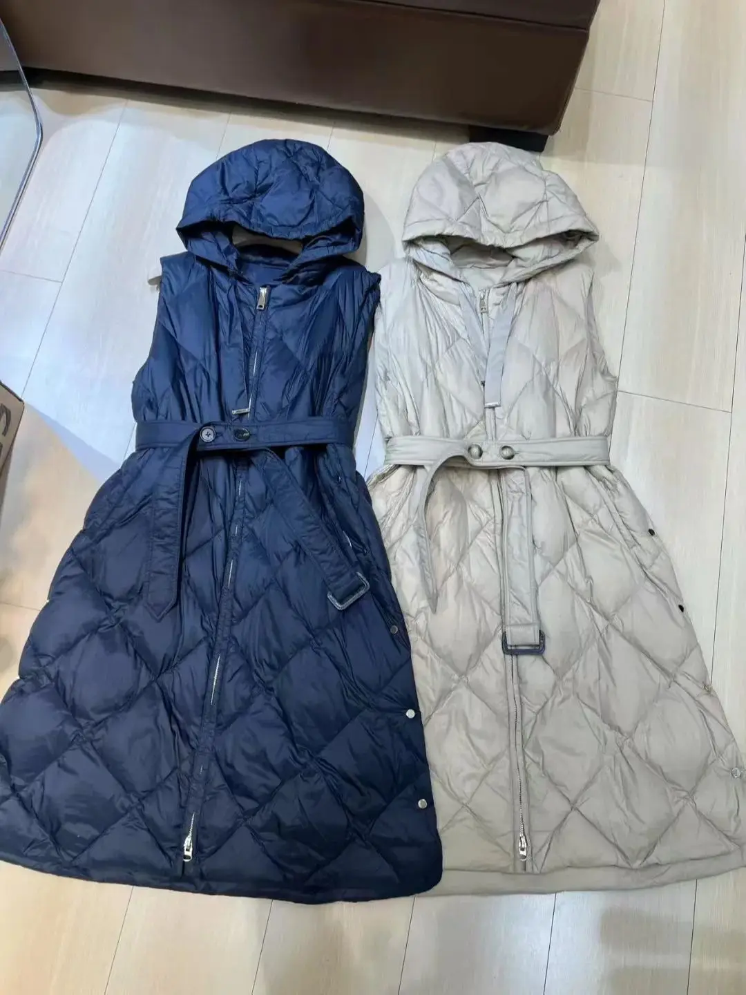 

Осенне-зимний женский повседневный однотонный пуховик в длинном стиле