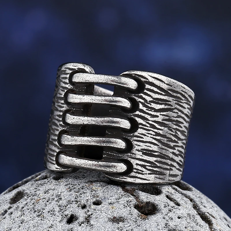 Stainless Steel Viking Simple Ring Vintage Hammer Retro Punk Classic Ring Male Finger Love Jewelry for Man Gift Wholesale OSR291