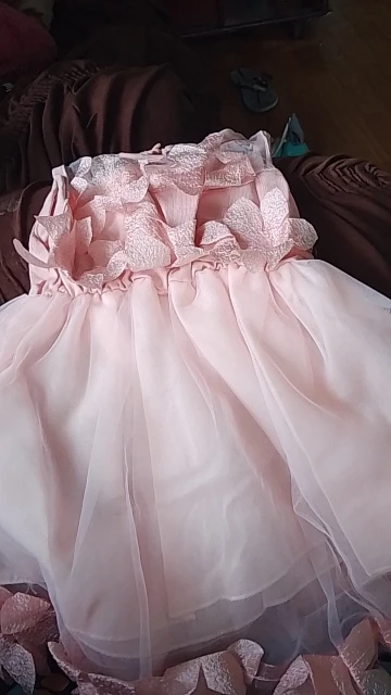 Flower Fairy Baby Girl Party Dresses Summer Children Clothes Birthday Princess Evening Mesh Dress Toddler Kids Costume 0 To 3 Y photo review