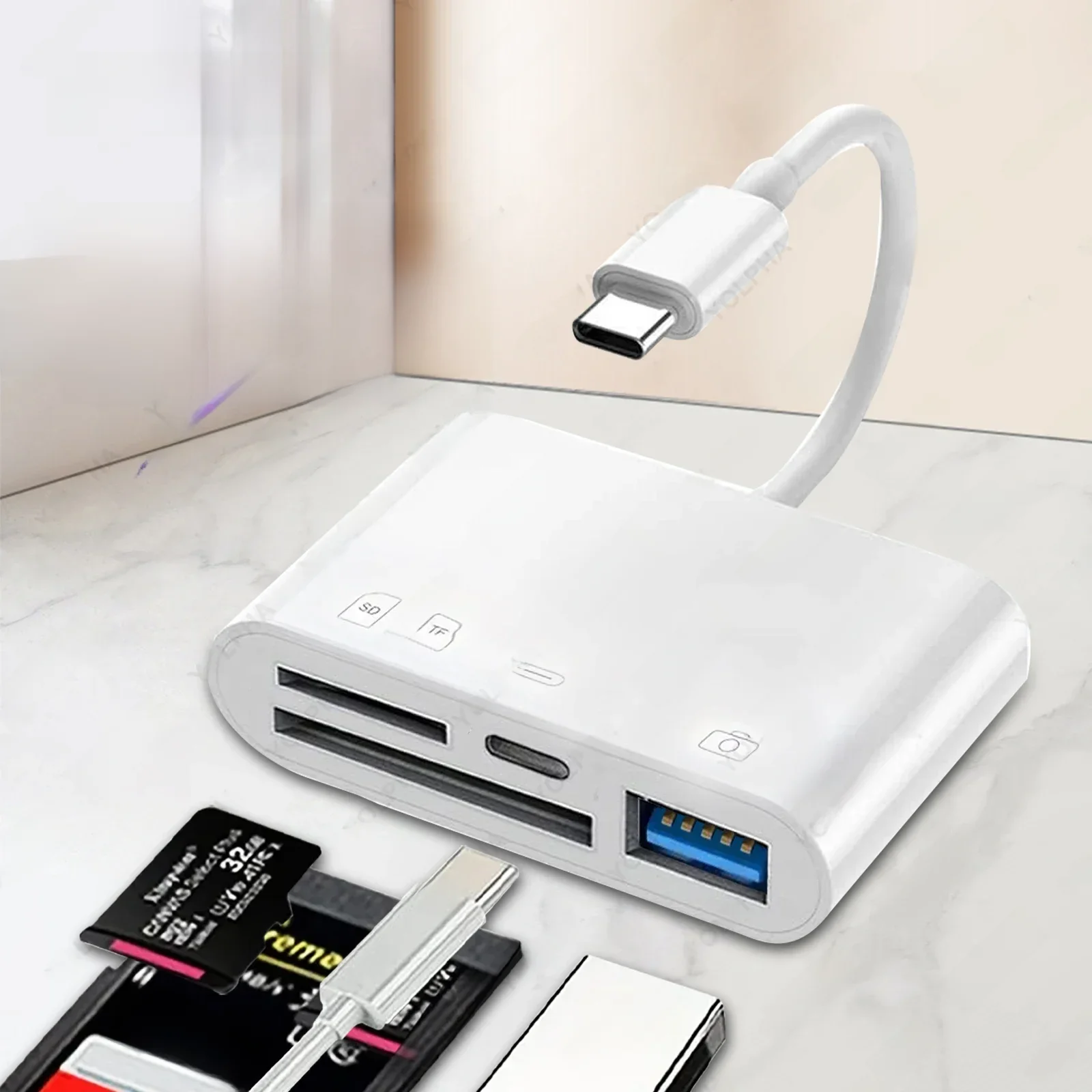 Type C Adapter TF SD Memory Card Reader OTG Writer Compact Flash USB-C for iPad Pro Huawei for Macbook Xiaomi Type C Card Reader