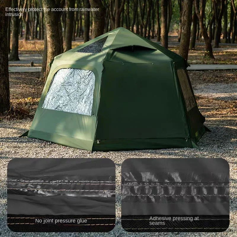 エアテント六角形　インフレータブルテント 六角形インフレータブルテント屋外キャンプ一晩キャンプテントクイック