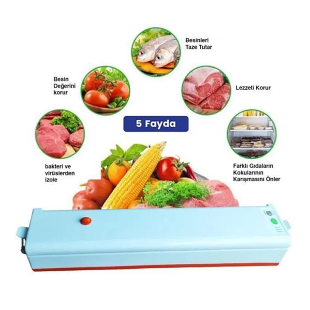 Home Type Practical Food Vacuum Packaging Machine 20- Bag Gift Stylish Useful Stylish Design Ergonomic Kitchen Type Food Storage