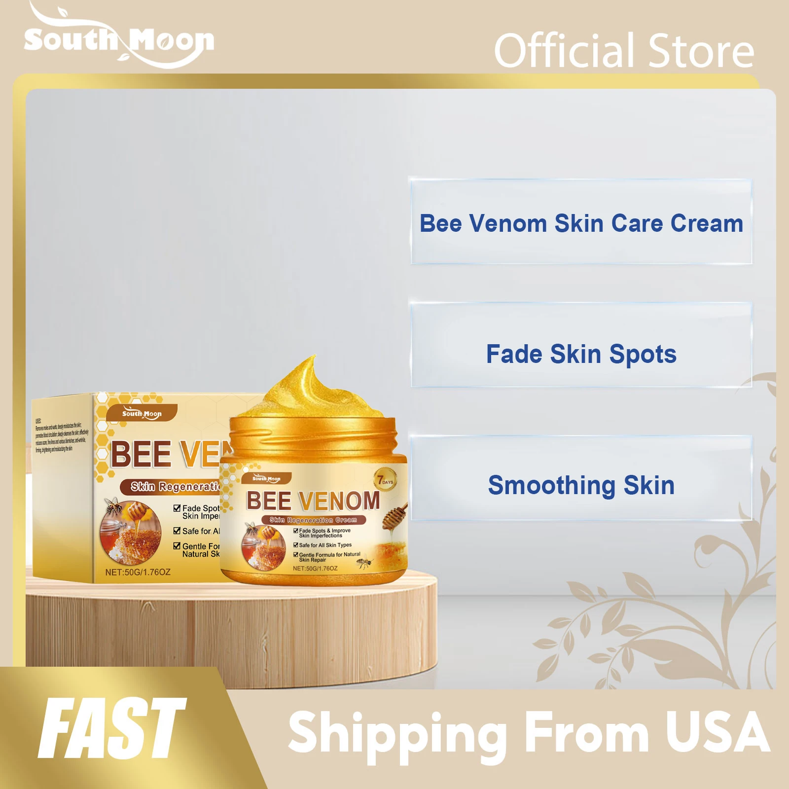 

Bee Venom Skin Care Cream Fade Spots Improve Dullness Smoothing Skins Soothing Redness Repair Skins Barrier Skin Relief Creams