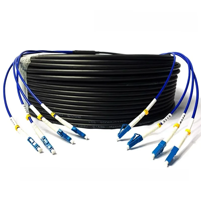 100-metrowy opancerzony kabel światłowodowy LC-LC Fibra Optica, jednomodowy, 4 6 8 12 rdzeni, nad głową światłowód zewnętrzny, GYXTW, średnica zewnętrzna 6 mm — zdjęcie produktu 7