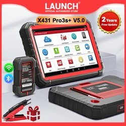 2025 LAUNCH X431 PRO3S+ V5.0 Bluetooth Bi-Directional Scan Tool, HD Trucks Scan, OEM Topology Map, Online Coding, 41+reset
