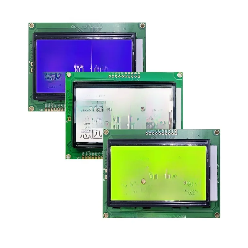 128x64 12864A moduł wyświetlacza Lcd plastik 93x70mm 5v zielony niebieski biały NT7108 lub kompatybilny układ sterujący IC 20pin gorąca sprzedaży — zdjęcie 2