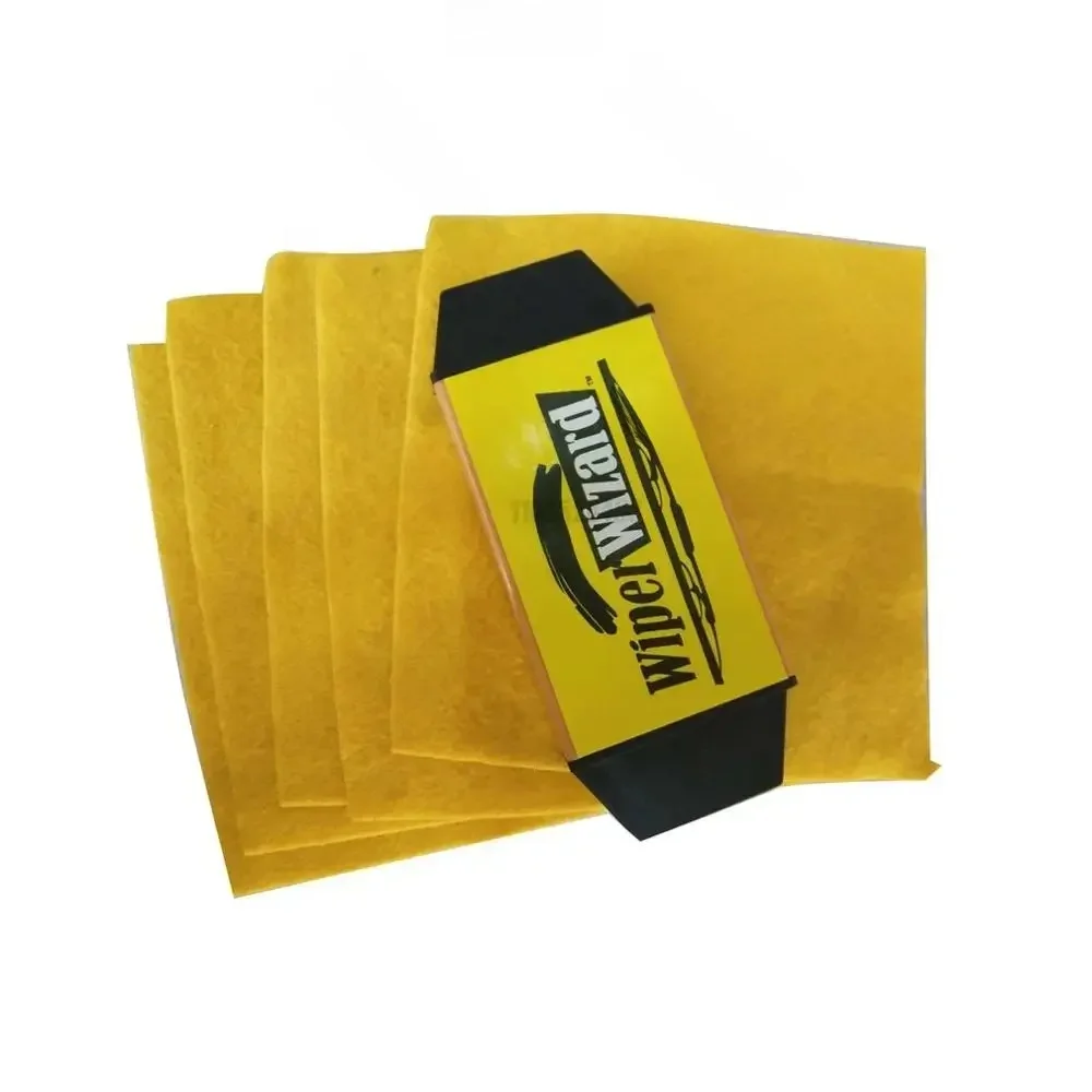 1 Set Car Wiper Repairer Cleaning Brush Tool Breeze Wiper Blade Restorer with 5 pcs Wizard Wipes Wiper Cleaning Brush