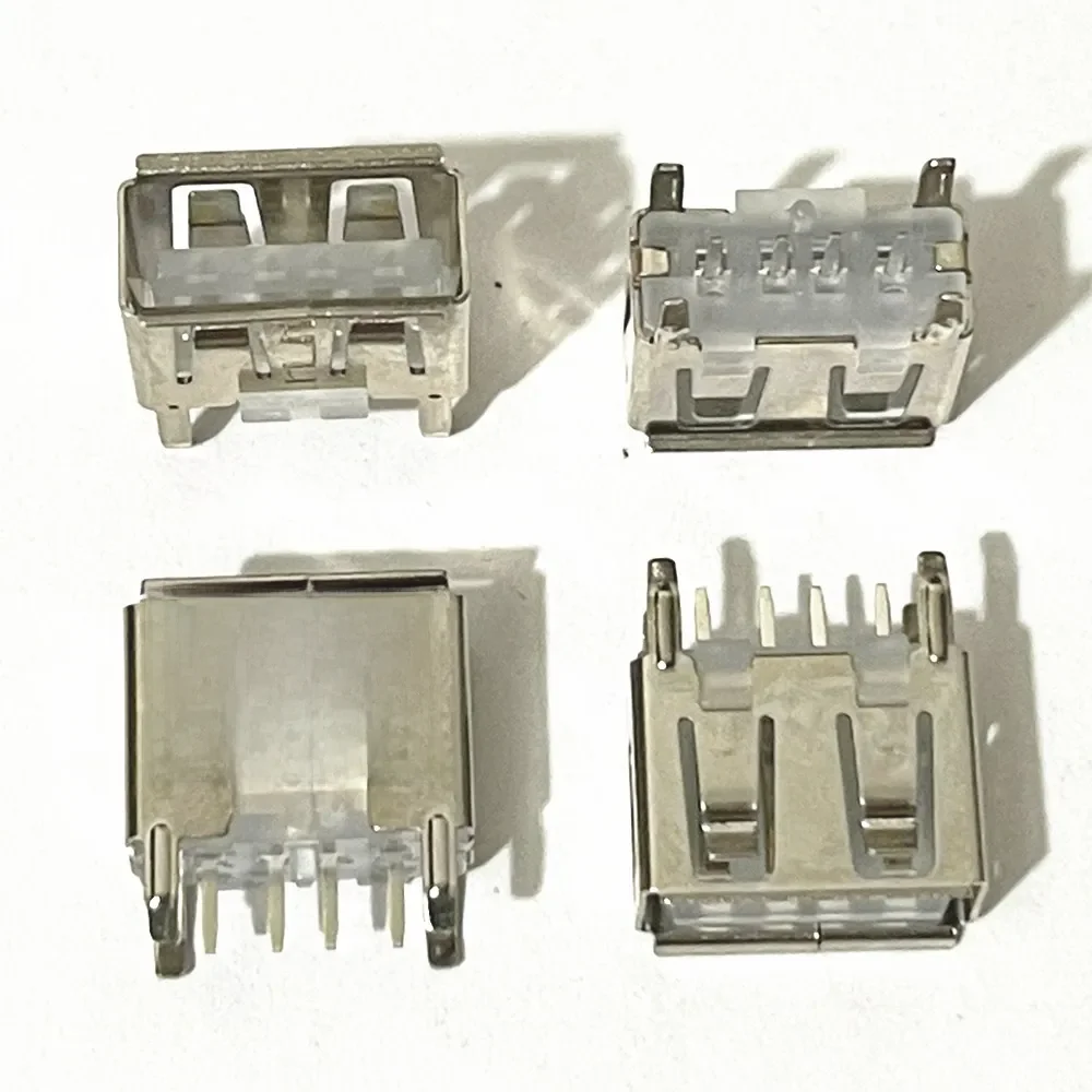 5-100szt płyta główna laptopa micro 2.0 USB 4pin 4 pin DC biały typ A płaski kąt 180 stopni żeńskie złącze PCB gniazdo wtyczka jack — zdjęcie 2
