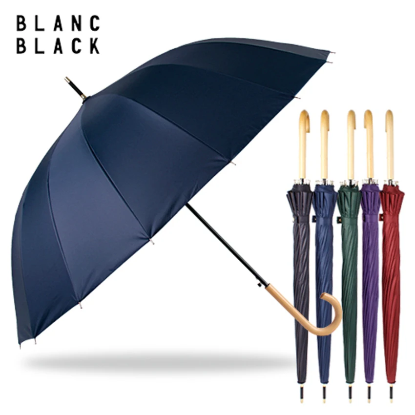 [99% UV light] Blanc Black 16K wood handle color blackout umbrella 5COLOR