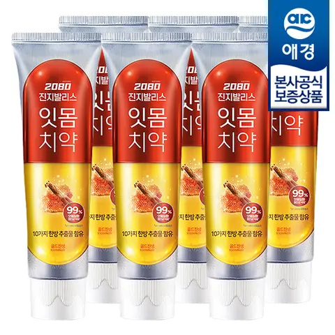 [애경]2080 진지발리스 치약 골드진생 140g x6개 Best5