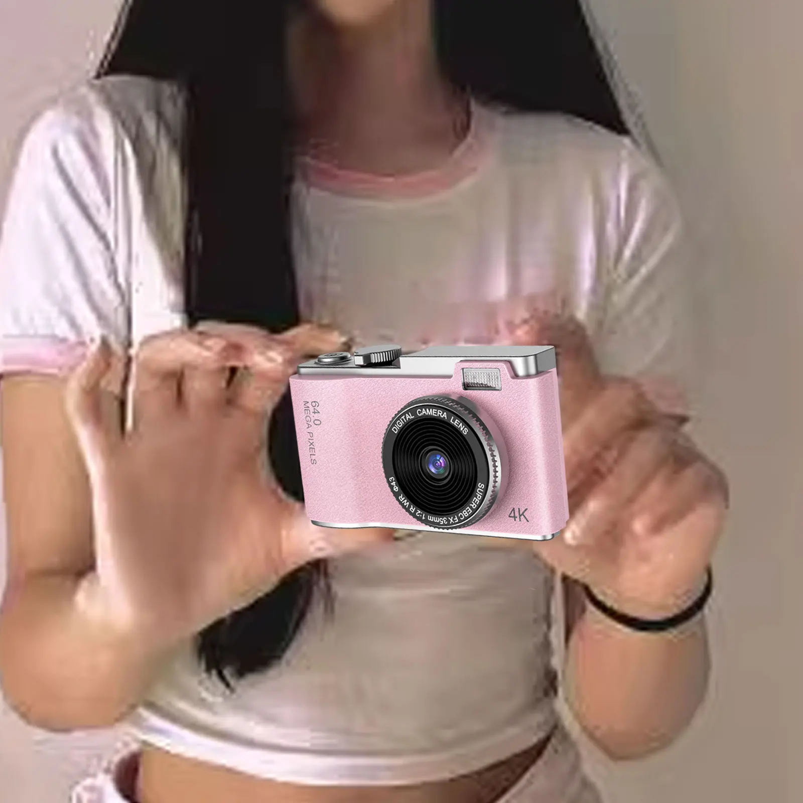 كاميرا رقمية 4K شاشة 2.4 بوصة 180 °   شاشة الوجه 8X التكبير الرقمي مدونات الفيديو للطلاب البالغين المبتدئين التصوير الفوتوغرافي 48MP 720P 1080P