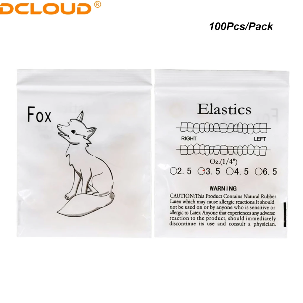 100 Stück zahnärztliche kieferorthopädische Gummibänder Ortho-Gummibänder Latex-Zahnspangen Zahnarzt-Ligatur Krawatten Ligaturringe 2,5 / 3,5 / 4,5 / 5,0 / 6,5 OZ – Detail 5