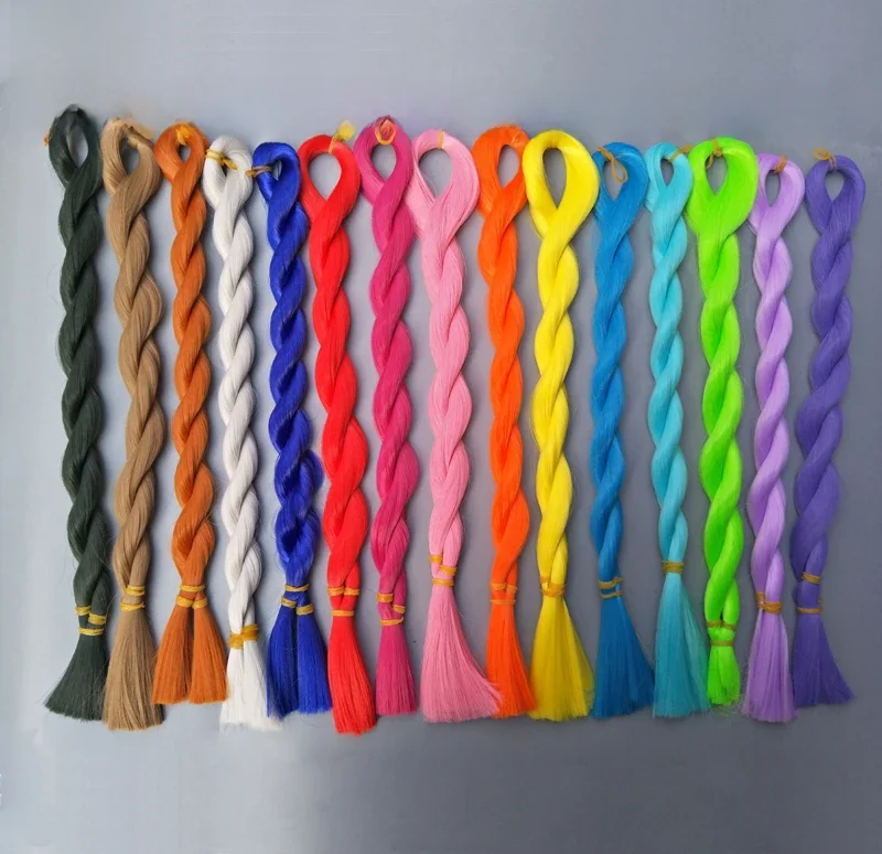 Długie peruki zabawkowe 80 cm długie ukorzenianie rasowe włosy lalki drzewo dla majsterkowiczów ręcznie robione akcesoria dla lalek — zdjęcie 2