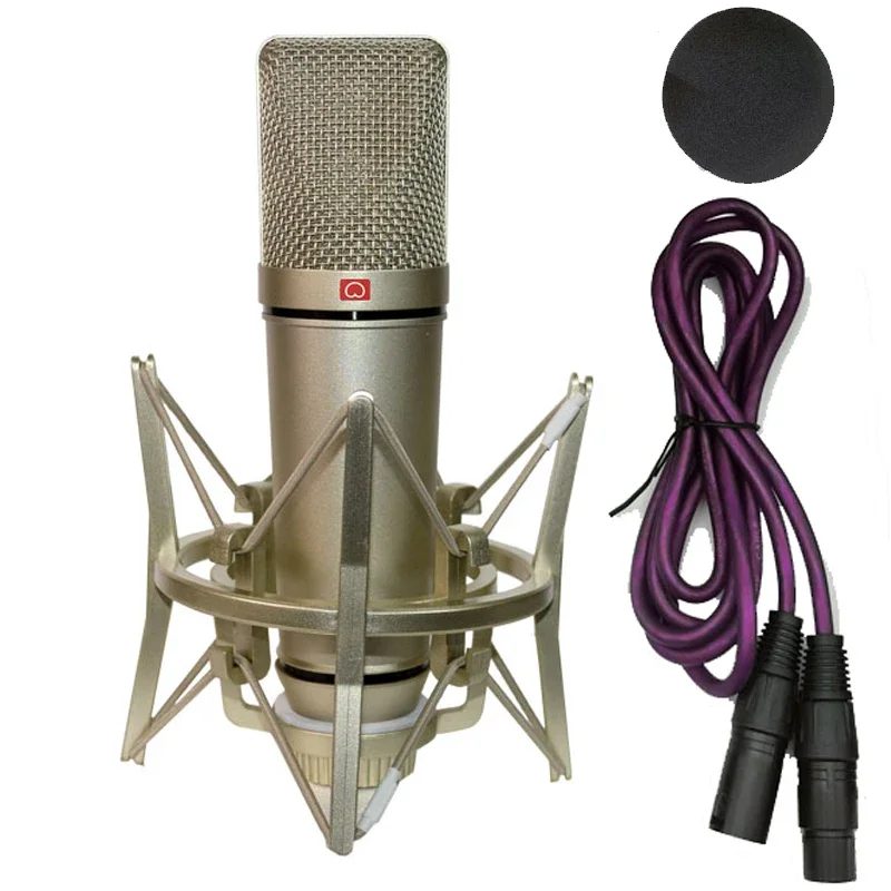 AyeBeau Microphone à condensateur professionnel micro pour PC ordinateur portable filaire karaoké enregistrement Studio support de son Mikrofon Audio Mike chanter 3