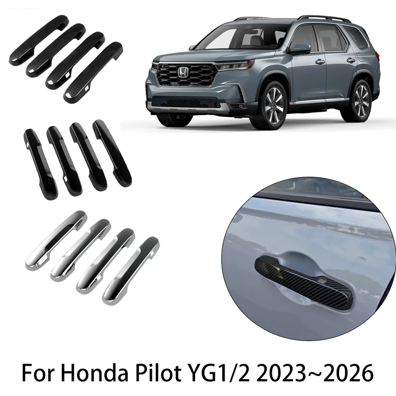 

For Honda Pilot YG1/2 Tourin 2023~2026 2024 2025 Car Exterior Door Handle Cover Door Bowl Protect Stickers Decorative Accessorie