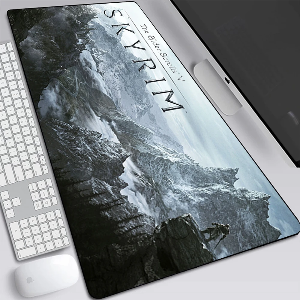 Skyrim Large Gaming Mouse Pad Computer Laptop Mousepad Keyboard Pad Desk Mat PC Gamer Mouse Mat XXL Silicone Office Mausepad