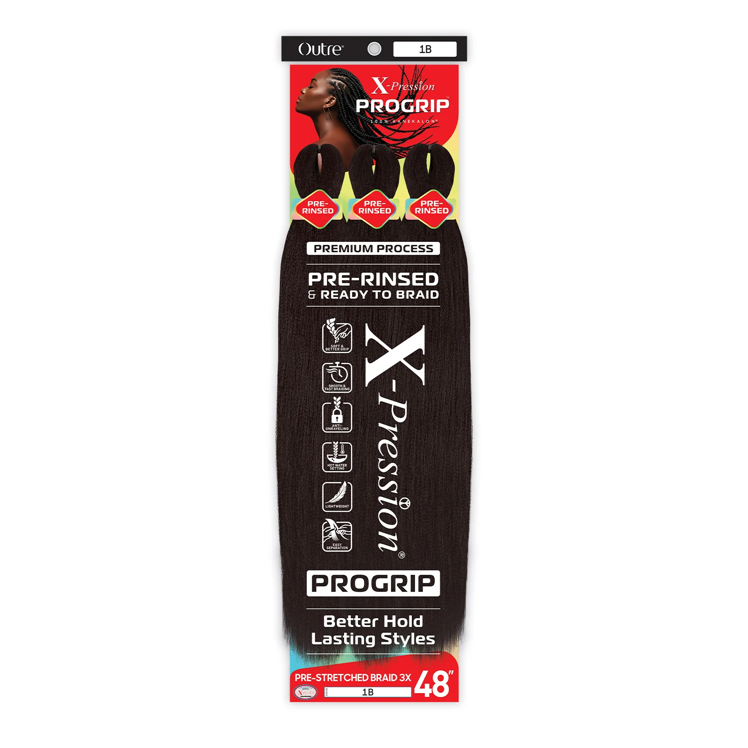 Outre Synthetic Braids X-Pression Progrip 3X Pre Stretched Braid 48